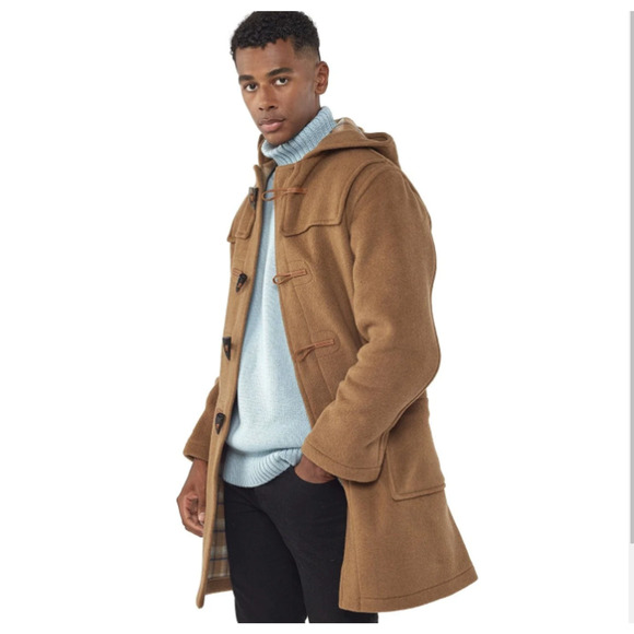 ORIGINAL MONTGOMERY Duffle Coat 38 Womens Medium/Mens Small camel horn buttons - Picture 9 of 12